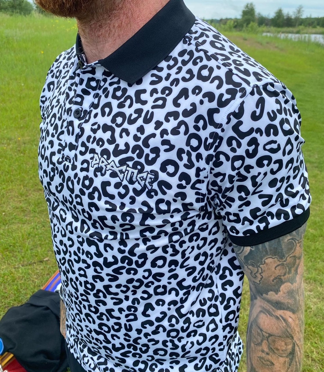 Leopard print clearance golf shirt